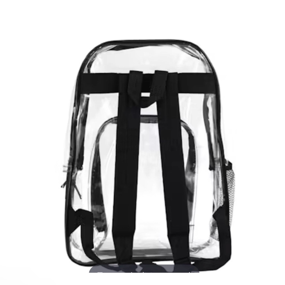 Transparent Gray  CLEAR 17" Backpack for School and Travel -